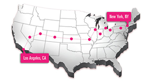 New York to California Map